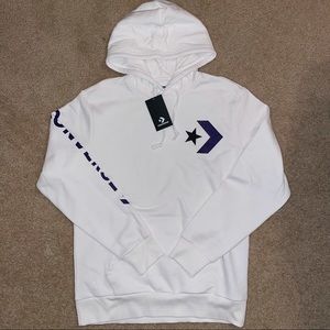 NWT Converse Sweatshirt - M - white, black, dark purple